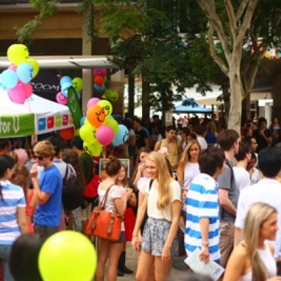 Students at last year's Market Day at the 澳门七星图 St Lucia campus